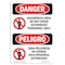 Signmission Safety Sign, OSHA, 14" Height, Rigid Plastic, Hazardous Authorized Personnel Spanish OS-DS-P-1014-VS-1307 - alternate 1